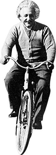 A vida é como andar de bicicleta. Para manter o equilíbrio, você deve continuar se movendo